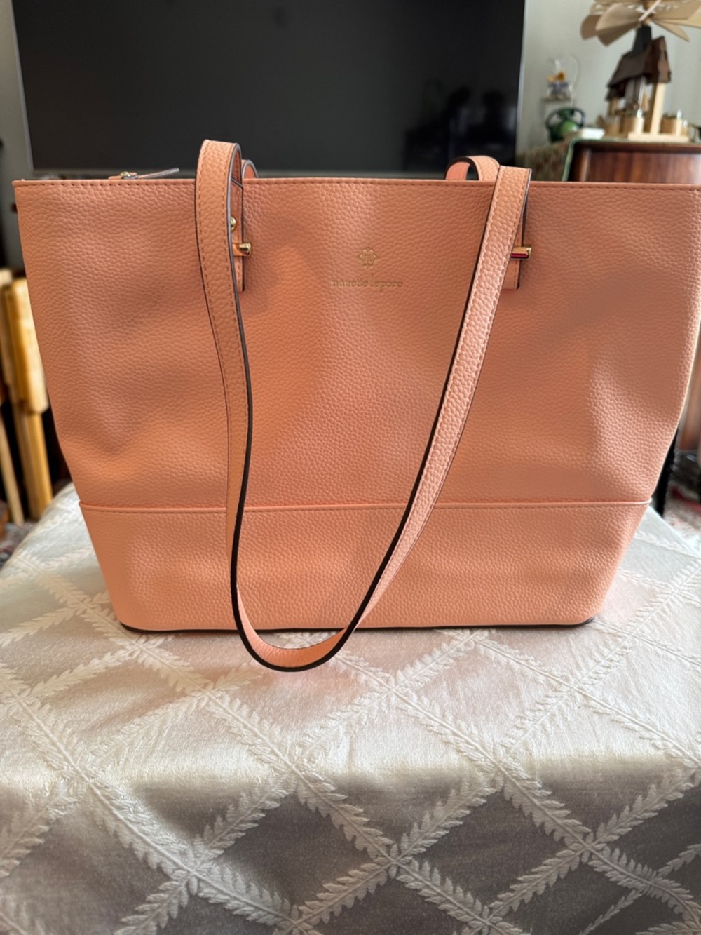 Nanette Lepore Pink Pebbled Leather Tote